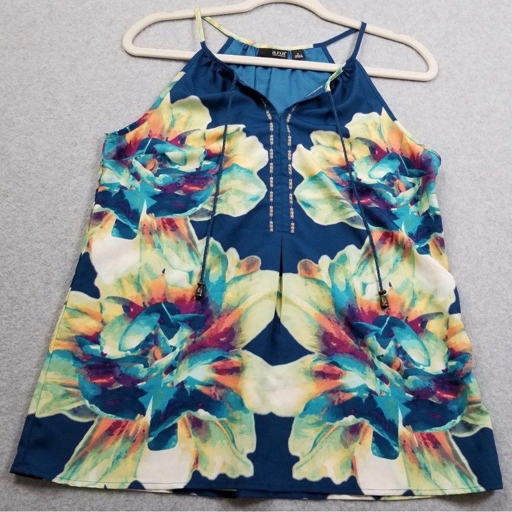 a.n.a Women's Blue Floral Camisole